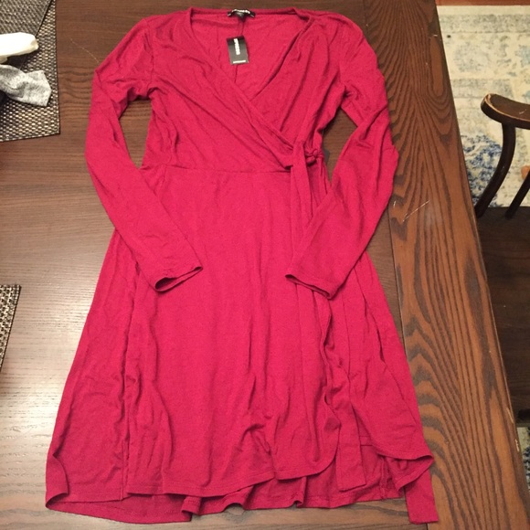 Express Dresses & Skirts - Express Long Sleeve Wrap Dress NWT